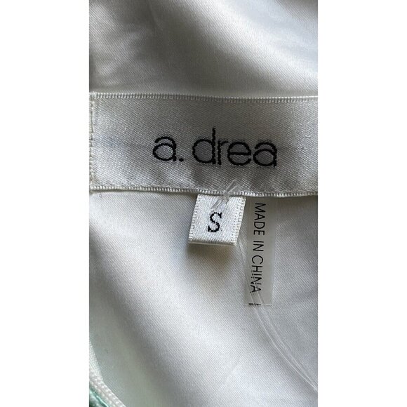 A. drea Illusion Inset Fit & Flare Lace Dress Size S Color Mint - Picture 6 of 16